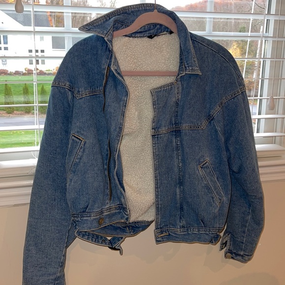 Brandy Melville Jackets & Coats Brandy Melville Crop Denim Bomber